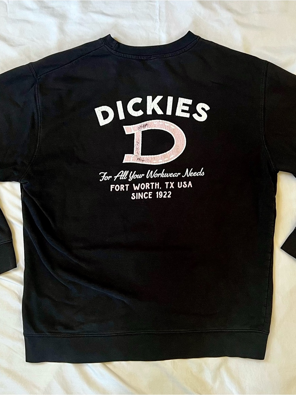 Dickies Vintage Graphic Print Crewneck Pullover Cotton Fleece Sweatshirt Sz XL